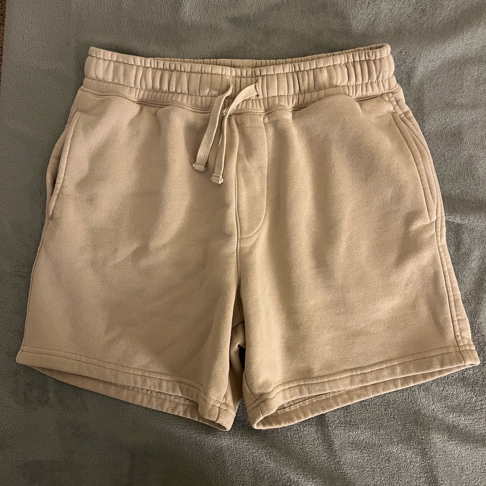 Men’s Beige Fleece Short